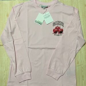 Women’s Ganni Long Sleeve Fruit T-Shirt size Medium